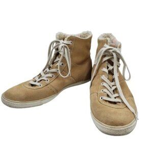 Converse Hi Top Tan Suede Sneaker Shoe Rubber Sole Women's Size 7